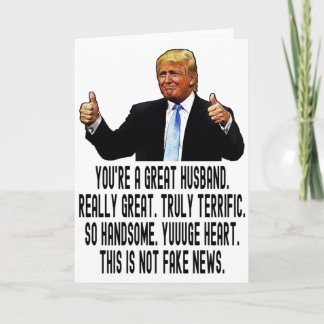 Funny Trump Grußkarte für Ehemann Karte