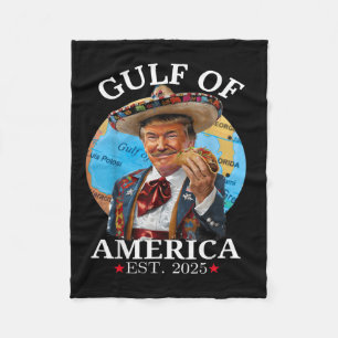 Funny Trump Gulf of US America 2025 Trump Fleecedecke