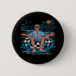 Funny Trump Gulf of US America 2025 Trump Merchand Button