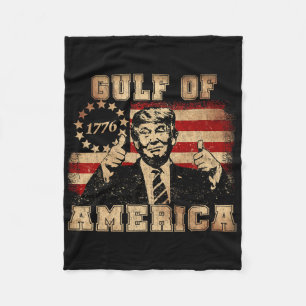 Funny Trump Gulf of US America 2025 Trump Merchand Fleecedecke