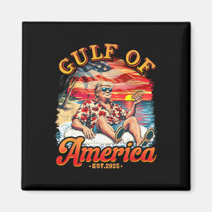 Funny Trump Gulf of US America 2025 Trump Merchand Magnet