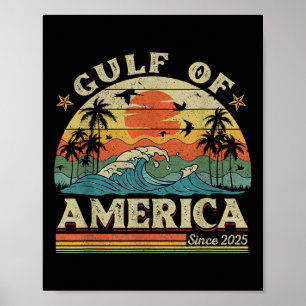Funny Trump Gulf of US America 2025 Trump Poster