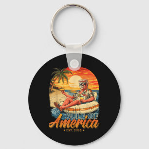 Funny Trump Gulf of US America Est 2025 Schlüsselanhänger