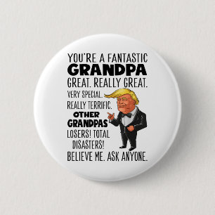 Funny Trump hat einen fantastischen Großvater wirk Button