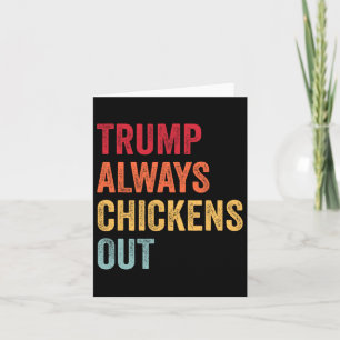 Funny Trump holt immer Taco Trump-Hühnchen aus Karte