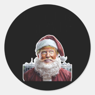Funny Trump, ich werde Zuhause für Weihnachten lus Runder Aufkleber