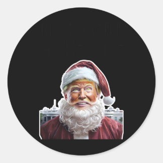 Funny Trump, ich werde Zuhause für Weihnachten lus Runder Aufkleber