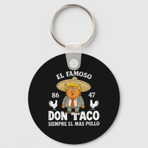 Funny Trump immer Chickens out Meme Let's Go Taco Schlüsselanhänger