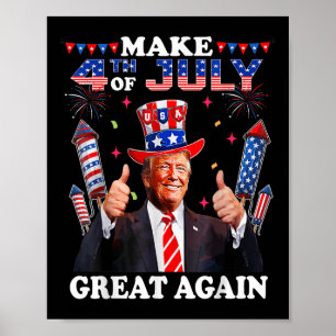 Funny Trump Independence Day macht 4. Juli Grea Poster