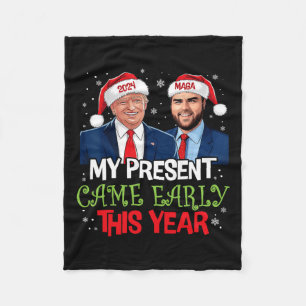 Funny Trump ist Anfang 2024 Weihnachten gekommen 1 Fleecedecke