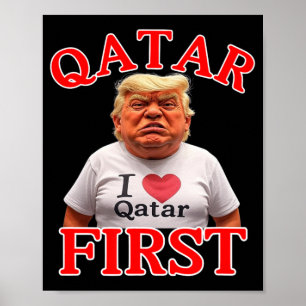 Funny Trump Katar erster Jet aus Katar Poster