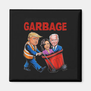 Funny Trump Lover - Zeit, um den Müll auszurotten Magnet