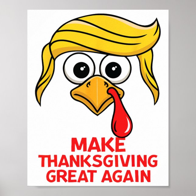 Funny Trump macht Erntedank wieder groß Türkei D Poster (Vorne)