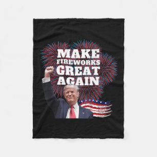 Funny Trump macht Feuerwerke wieder großartig Neuj Fleecedecke