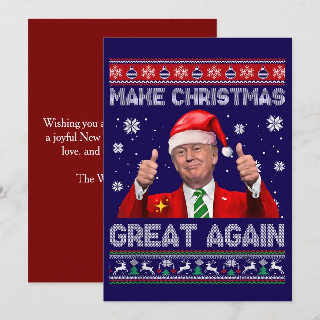 Funny Trump macht Weihnachten wieder großartig (Vorne/Hinten)
