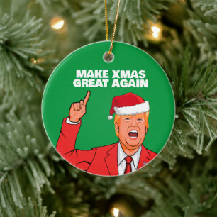 Funny Trump macht Weihnachten wieder großartig Keramik Ornament