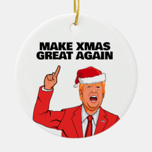 Funny Trump macht Weihnachten wieder großartig Keramik Ornament