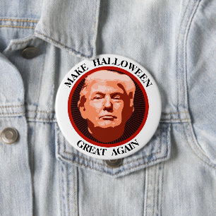 Funny Trump Make Halloween Great Button