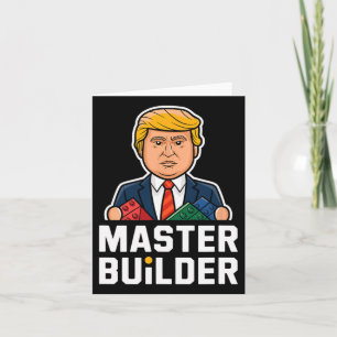 Funny Trump Master Builder Gebäude blockt Geschenk Karte