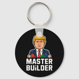 Funny Trump Master Builder Gebäude blockt Geschenk Schlüsselanhänger