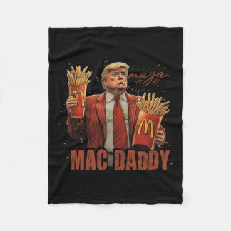 Funny Trump Mcdon 2024 Fast Food Mac Daddy Hamburg Fleecedecke