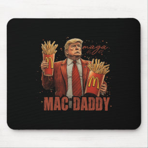 Funny Trump Mcdon 2024 Fast Food Mac Daddy Hamburg Mousepad