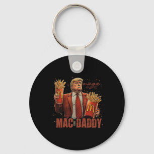 Funny Trump Mcdon 2024 Fast Food Mac Daddy Hamburg Schlüsselanhänger