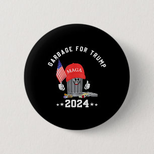 Funny Trump Mega Garbage Can Cartoon Charakter Ame Button