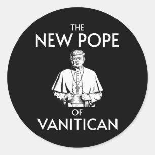 Funny Trump Papst von Vanitican Runder Aufkleber