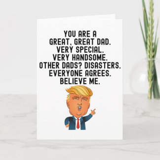 Funny Trump père carte cadeau d'anniversaire