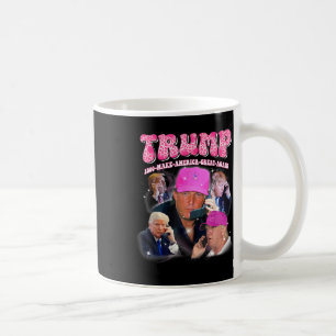 Funny Trump Pink Miss Me Und Trump 2024 nimmt Amer Kaffeetasse
