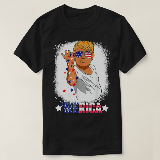 Funny Trump Salt Merica Freedom 4th Of July run  T-Shirt (Design vorne)