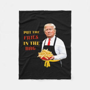 Funny Trump: Schnelle Nahrung bringt die Pommes Fr Fleecedecke