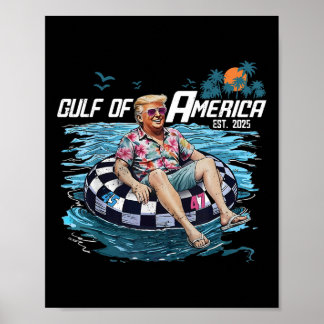 Funny Trump schwimmende Shirt Golf von US Amerika Poster