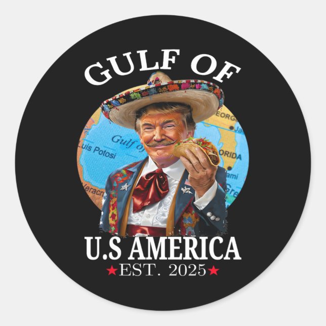 Funny Trump Shirt Amerikas Golf Est 2025 Trump Me Runder Aufkleber (Vorderseite)