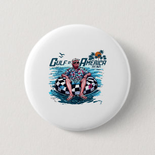 Funny Trump Shirt Gulf of US America Est 2025 Button