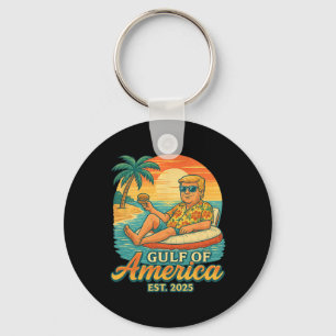 Funny Trump Shirt Gulf of US America Est 2025 Schlüsselanhänger