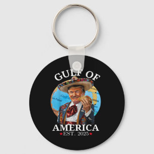 Funny Trump Shirt Gulf of US America Est 2025 Schlüsselanhänger