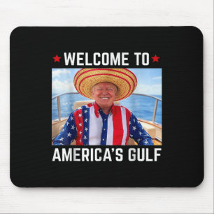 Funny Trump Shirt Gulf of US America Trump America Mousepad