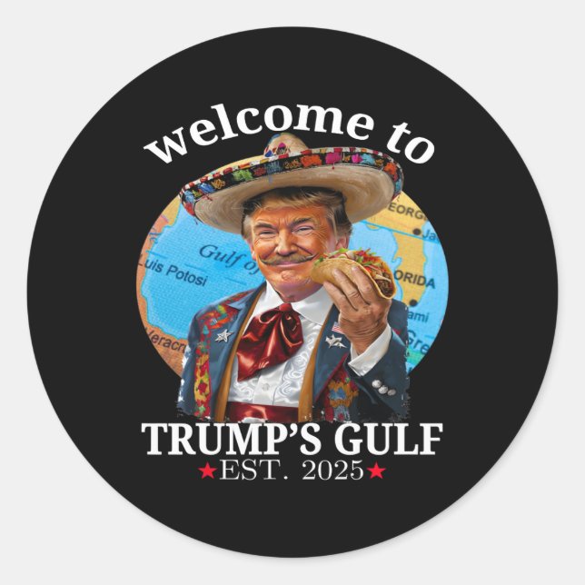 Funny Trump Shirt willkommen in Trumps Golf Trump Runder Aufkleber (Vorderseite)