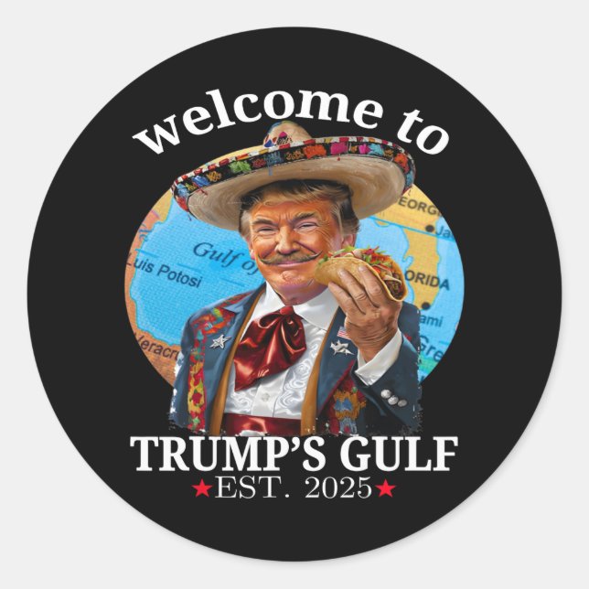Funny Trump Shirt willkommen in Trumps Golf Trump Runder Aufkleber (Vorderseite)
