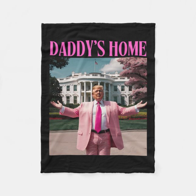 Funny Trump Shirt Zuhause Men Women Fleecedecke (Vorderseite)