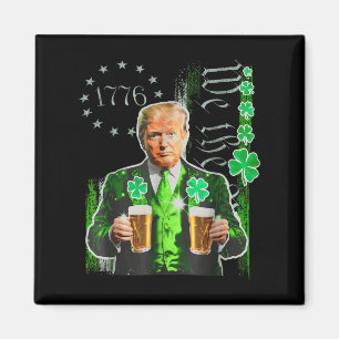 Funny Trump St Patricks Day We The People US Flag Magnet