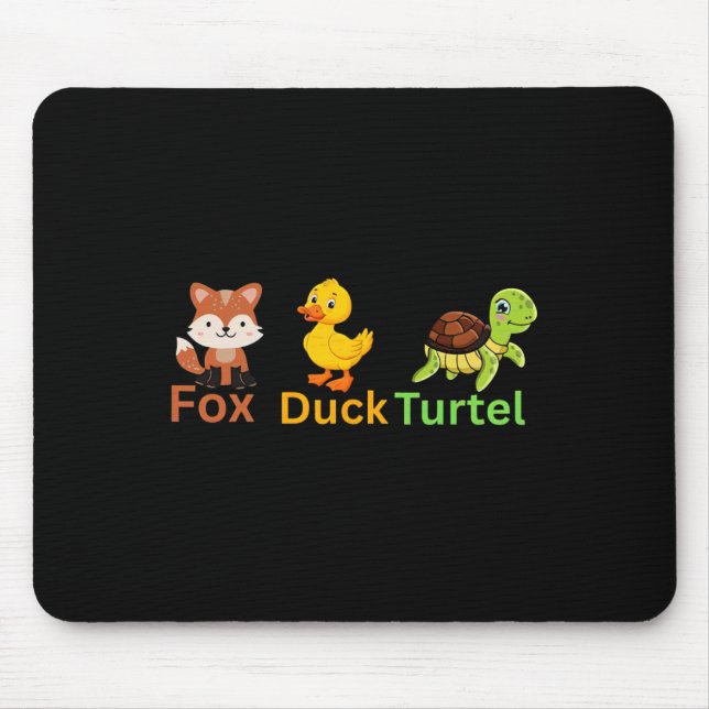 Funny Trump Subtle Fox Duck Turtle Süße Tier 1 Mousepad (Vorne)