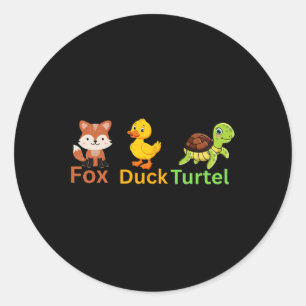 Funny Trump Subtle Fox Duck Turtle Süße Tier 1 Runder Aufkleber