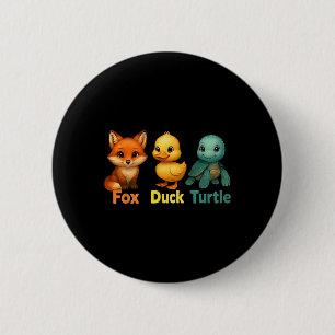 Funny Trump Subtle Fox Duck Turtle Süße Tier 2 Button