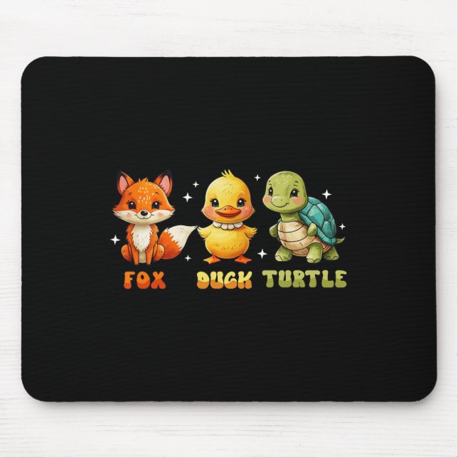 Funny Trump Subtle Fox Duck Turtle Süße Tier 3 Mousepad (Vorne)
