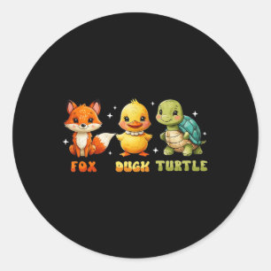 Funny Trump Subtle Fox Duck Turtle Süße Tier Runder Aufkleber