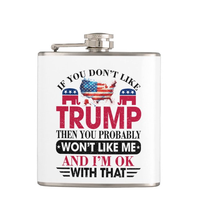Funny Trump Supporter Flask Flachmann (Vorderseite)