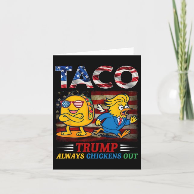 Funny Trump Taco Trump vertreibt immer 6 Karte (Vorderseite)